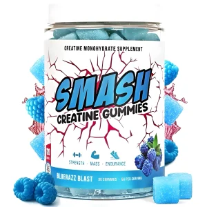 Smash Creatine Gummies Blue Razz